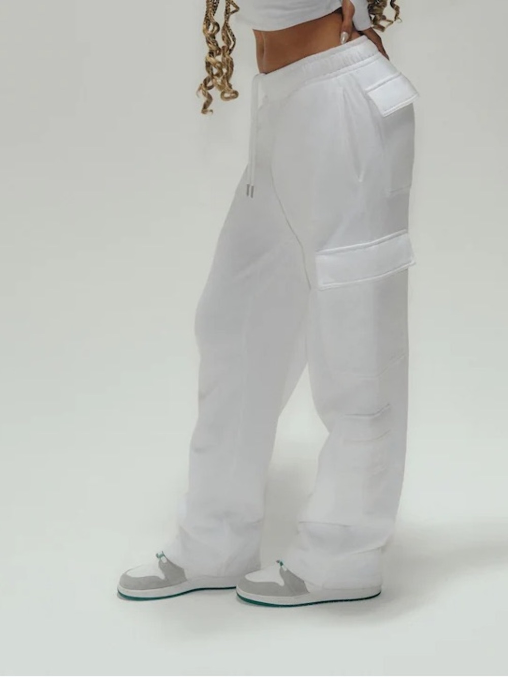 Garage Cargo White Sweatpants